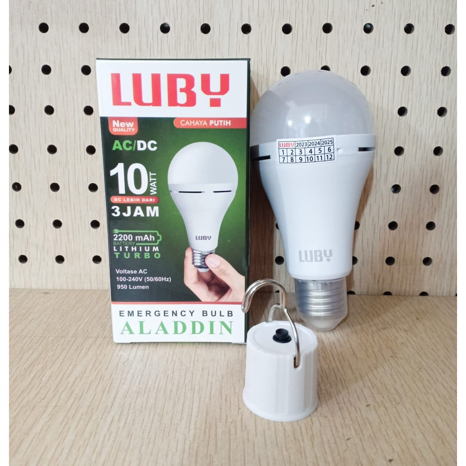 Lampu Emergency LUBY Aladdin Lampu LED Emergency Cahaya Putih 10 watt