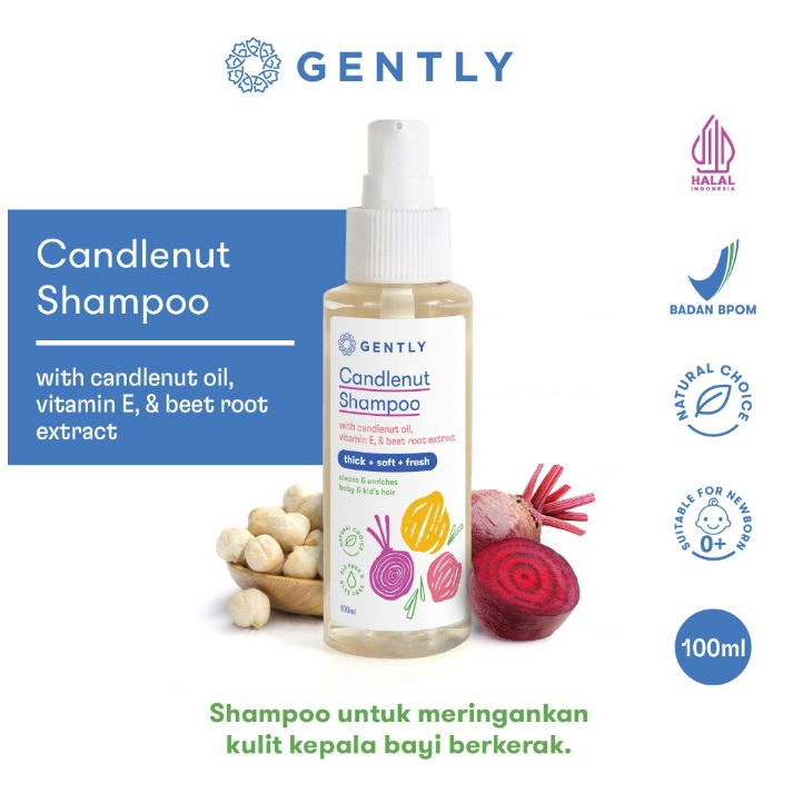 Gently Candlenut Shampoo 100ml / Sampo Kemiri Bayi dan Anak CBKS