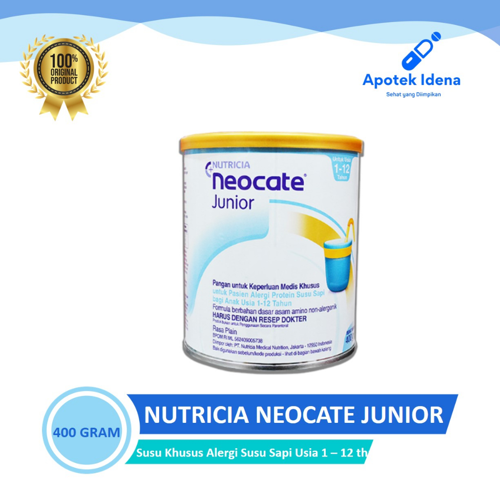 

Neocate Junior 400 GR Rasa Plain Susu Kebutuhan Anak ( 1 - 12 tahun ) Alergi Susu Sapi