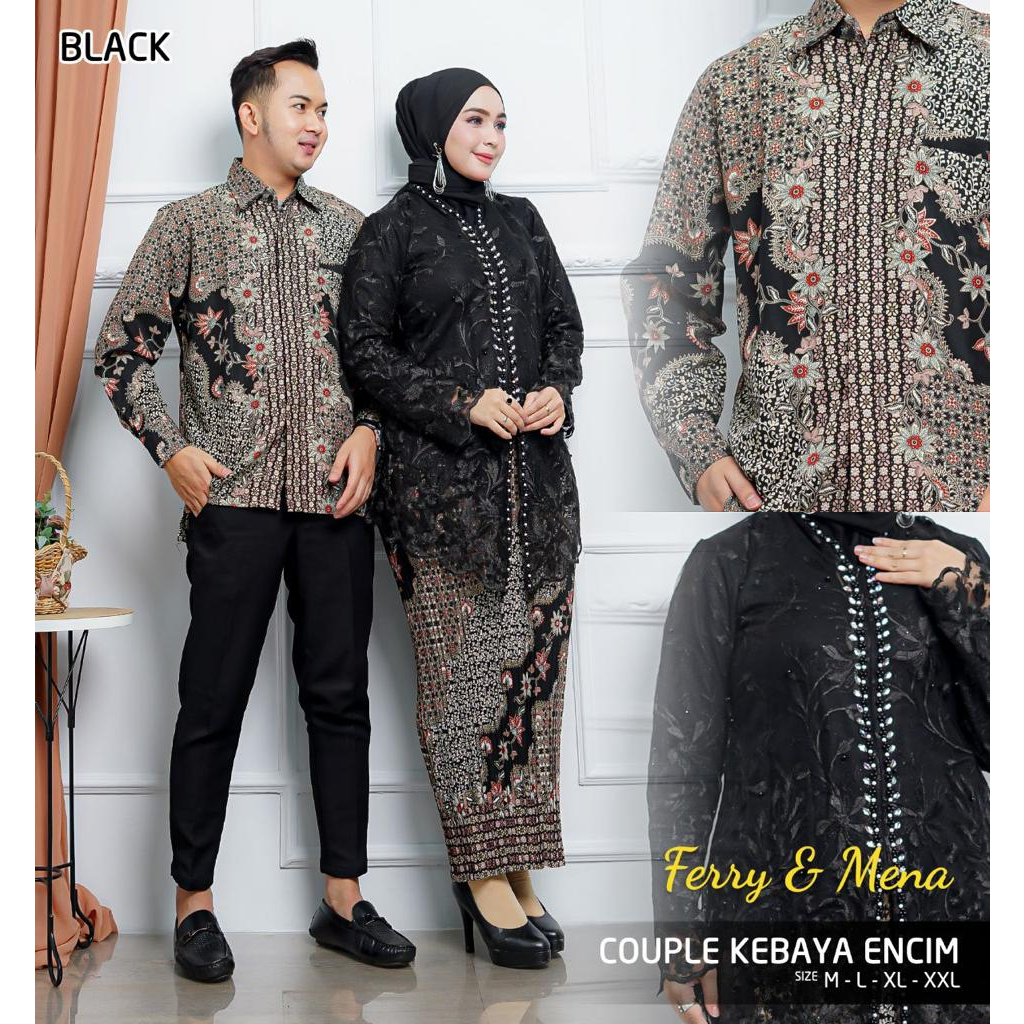 Couple Kebaya Encim Payet Modern / Kebaya Couple Lamaran / Couple Kebaya Tunangan / Kebaya Busui / Kebaya Payet Modern / Couple Kebaya dan Baju Batik