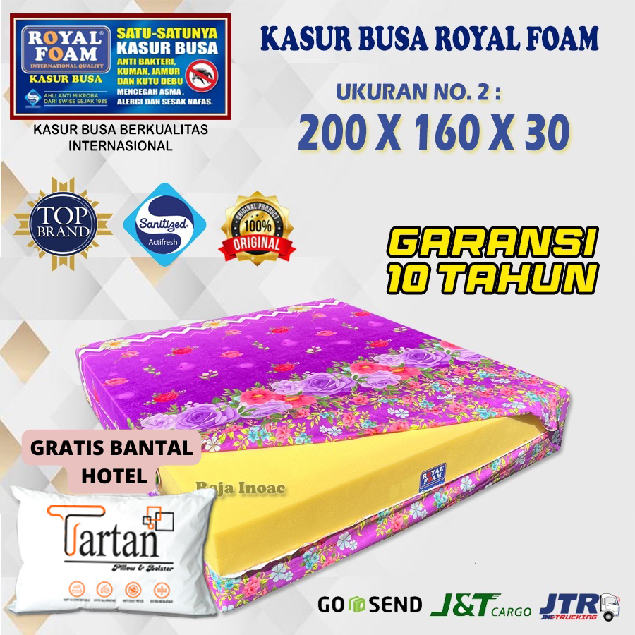 [200x160x30] Kasur Busa ROYAL Foam Original Garansi 10 Tahun Ukuran NO 2 Density 16