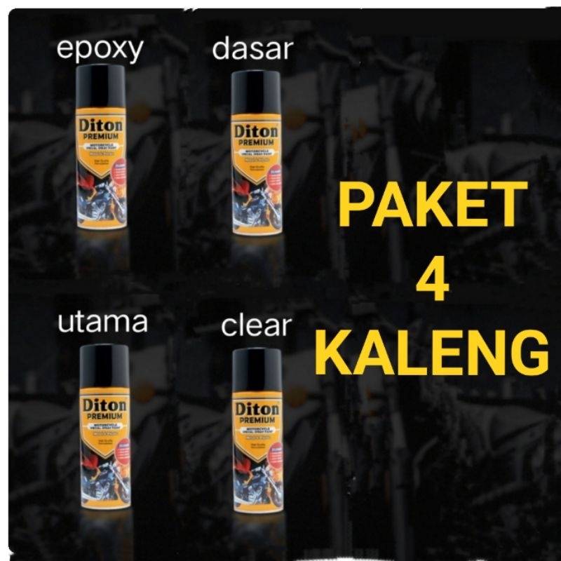 3. 4 kaleng PAKETAN diton premium epoxy warna dasar warna utama finishing paket komplit 4 kaleng x=cosmic green biru merah kuning hijau merah hitam putih lembayung biru gold xirallic merah doff biru doff gliter hologram