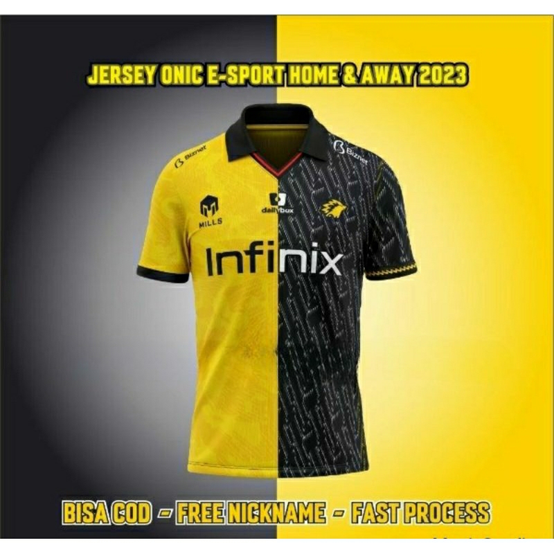 Jersey Onic Esport Away Terbaru MSC 2023 Premium Free Nickname