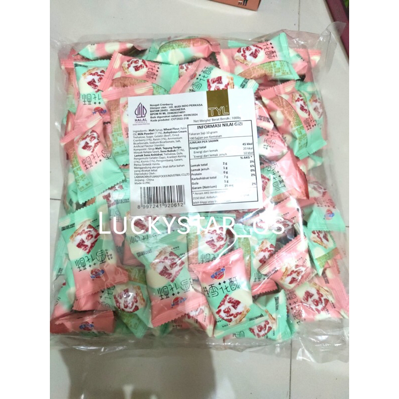 TYL NOUGAT CRANBERRY / MANGO 1KG -/+ 85pcs