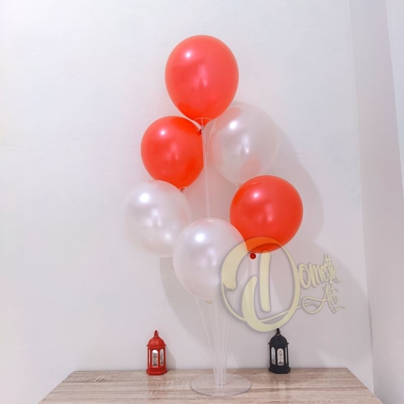 Balon latex merah putih / balon metalik  balon karnapal HUT RI / balon metalik merah putih polos