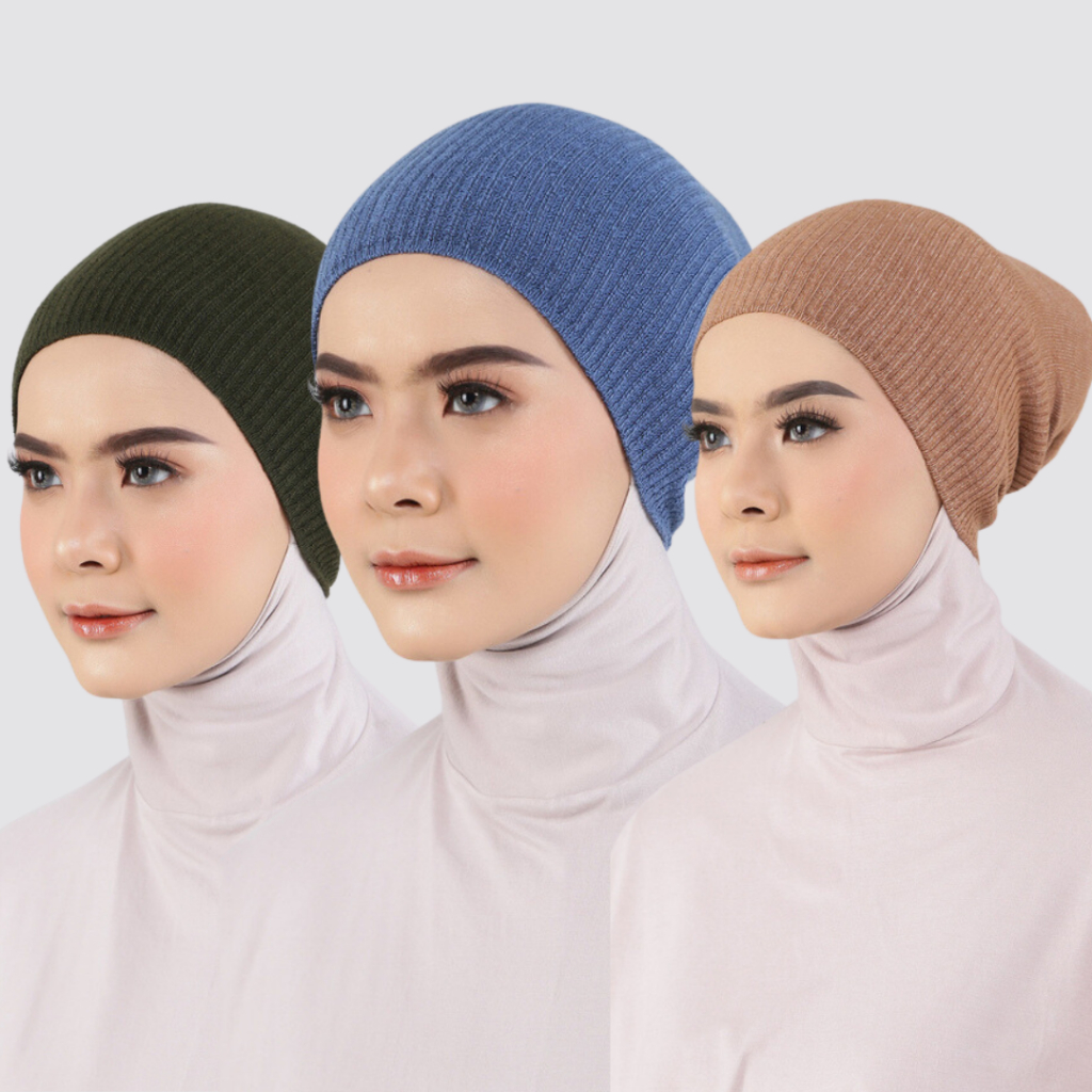 Promo INNER CIPUT KNIT RAJUT JUMBO PREMIUM ( Dalaman Hijab Rajut Ampus Kupluk Anti Pusing )