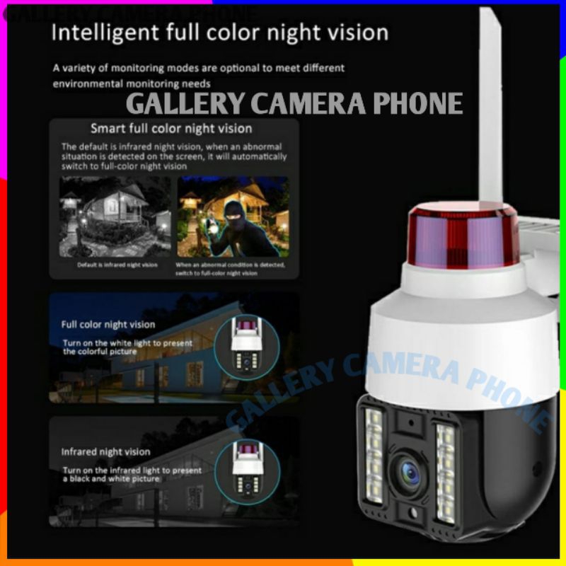 NEW IP CAM OUTDOOR V380 PRO  ALARM 12MP AUTO TRACKING  FHD.1080P