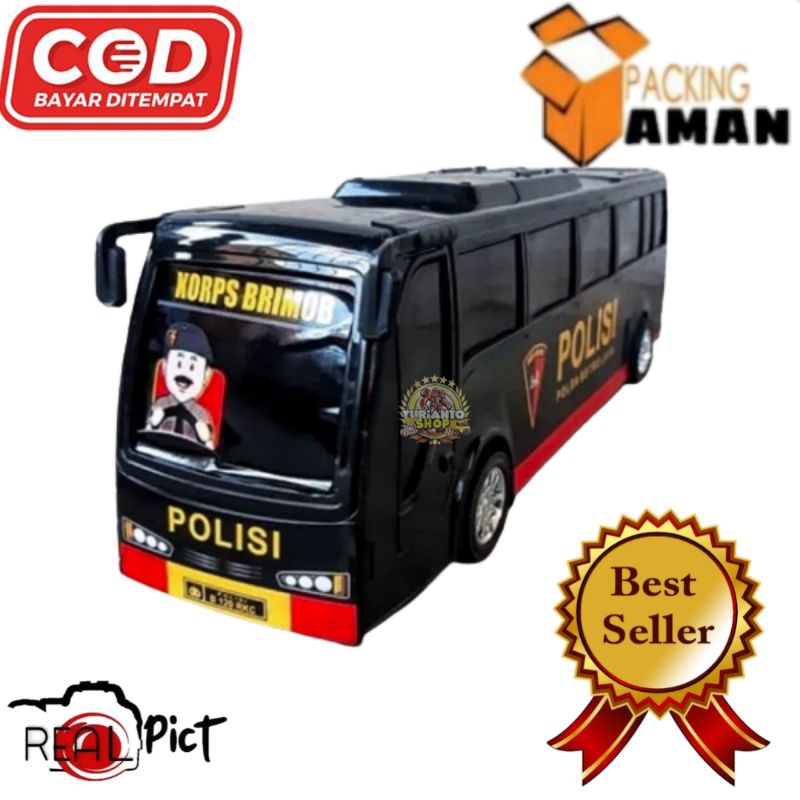 COD PROMO OCT5328 MAINAN ANAK BUS POLISI / MAINAN MOBIL POLISI / MAINAN MOBIL MOBILAN BESAR