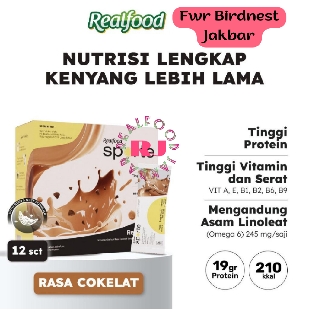 

Realfood Sporte Realmeals Cokelat Sereal Protein Realfood Bird Nest
