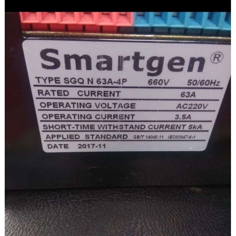 SMARTGEN COS ATS SGQ63A 4 POLE PANEL DAN GENSET 63A