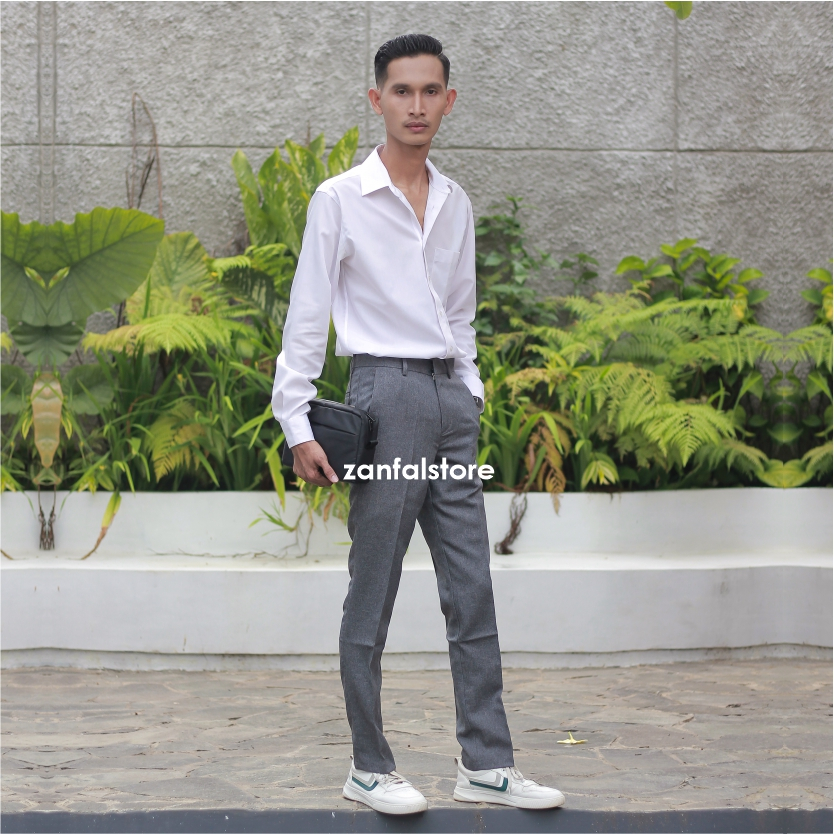 celana kantor kerja pria slimfit celana bahan high quality celana kasual pria