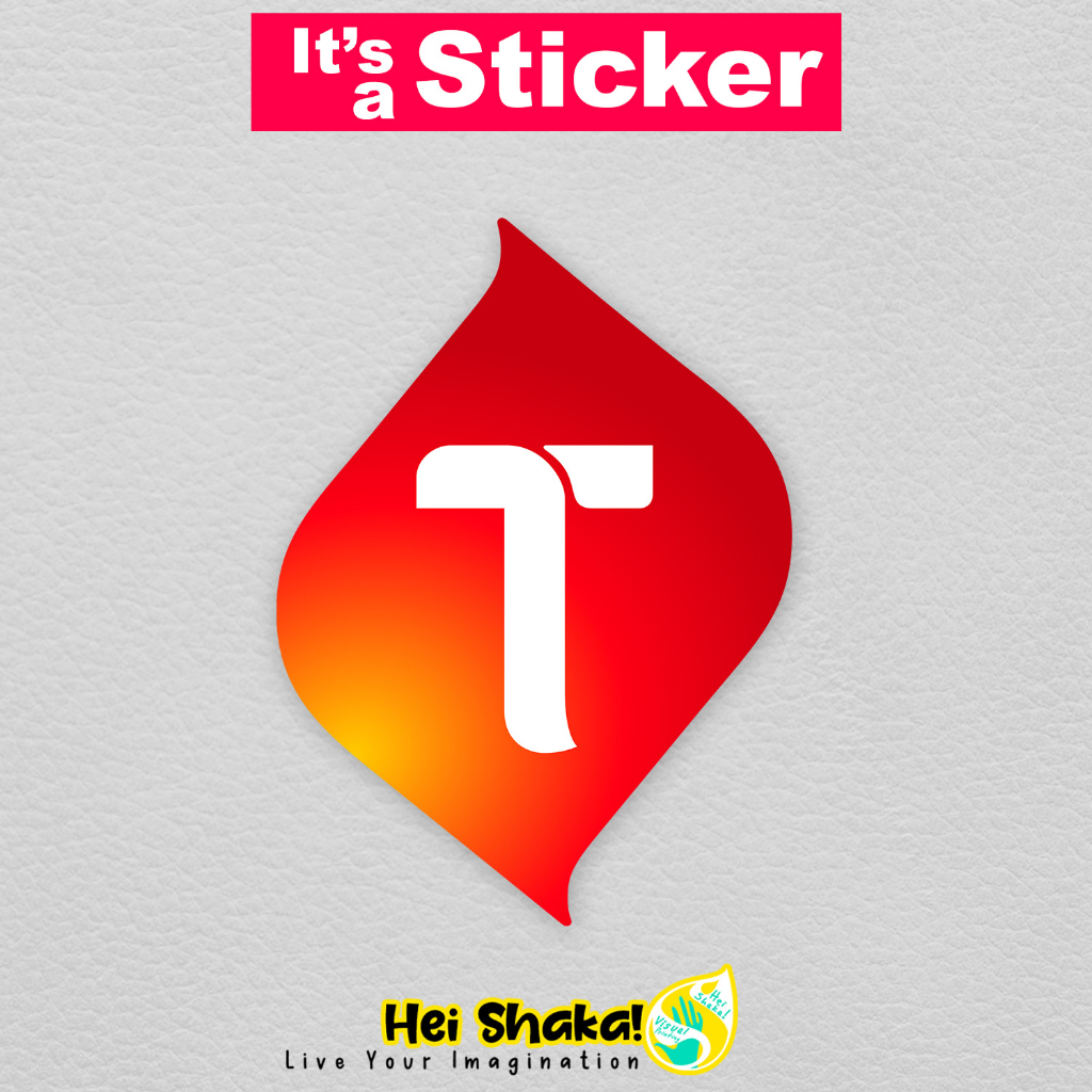 

Stiker Telkomsel T Icon Sticker Perusahaan BUMN Vinyl Anti Air