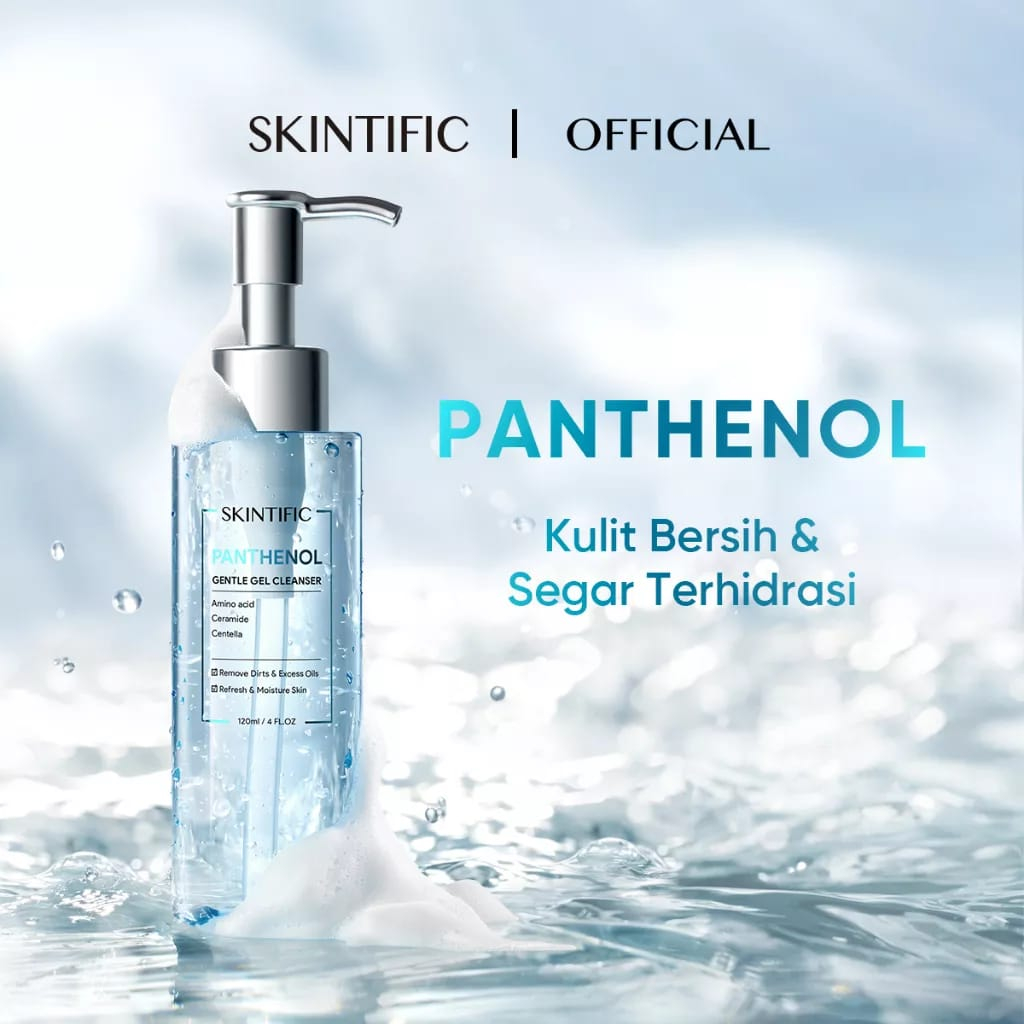 Skintific Panthenol Gel Cleanser 120ml Calming and Soothing for All Skin Types