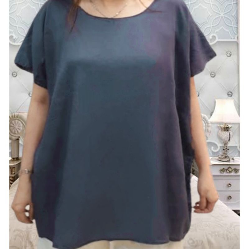 atasan polos super jumbo wanita LD 143 CM BIG SIZE baju santai bali jumbo polos wanita baju polos big size wanita bahan rayon premium quality halus lembut dan adem
