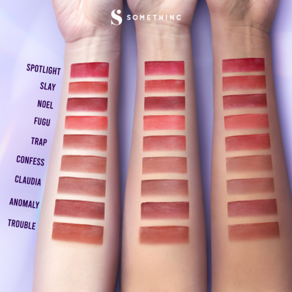 SOMETHINC Idol Blurry Soft Lip Matte (Ambush, Pokerface, Playdate, Zoom, Lonely, Encore, Cyber, LMLY, Blow, Hunter, Happier, Loyalty, Spotlight, Slay, Noel, Fugu, Trap, Confess, Claudia, Anomaly, Trouble) - Lip Cream Matte - Lipstik