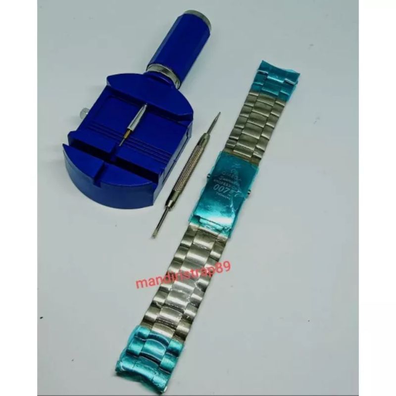 STRAP TALI JAM TANGAN RANTAI STAINLESS STEEL OMEGA 007 PREMIUM 22MM