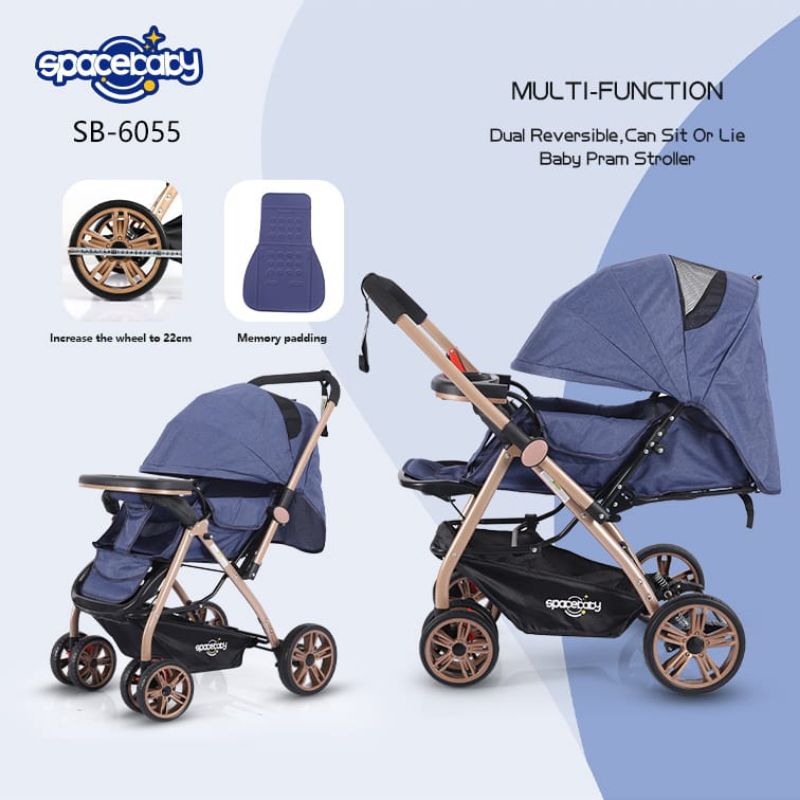 STROLLER SPACE BABY SB 6055 KERETA DORONG BAYI BISA HADAP DEPAN BELAKANG