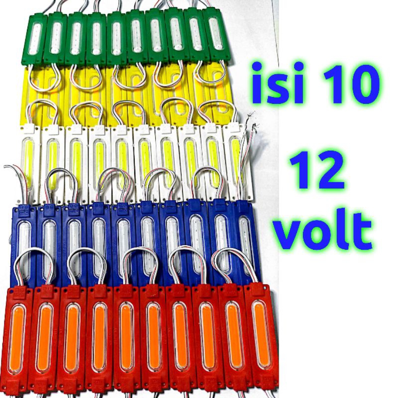 10 pcs Lampu LED strip COB plasma 12 volt Lampu kolong motor mobil LED variasi 12 volt