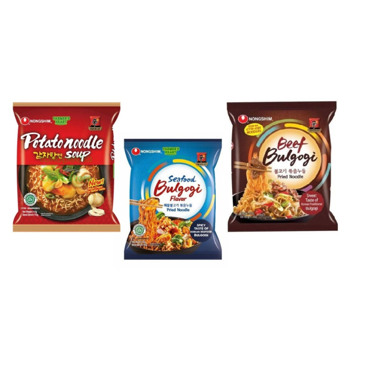 

Nongshim Shin Ramyun Beef Bulgogi / Seafood Bulgogi / Potato Noodle