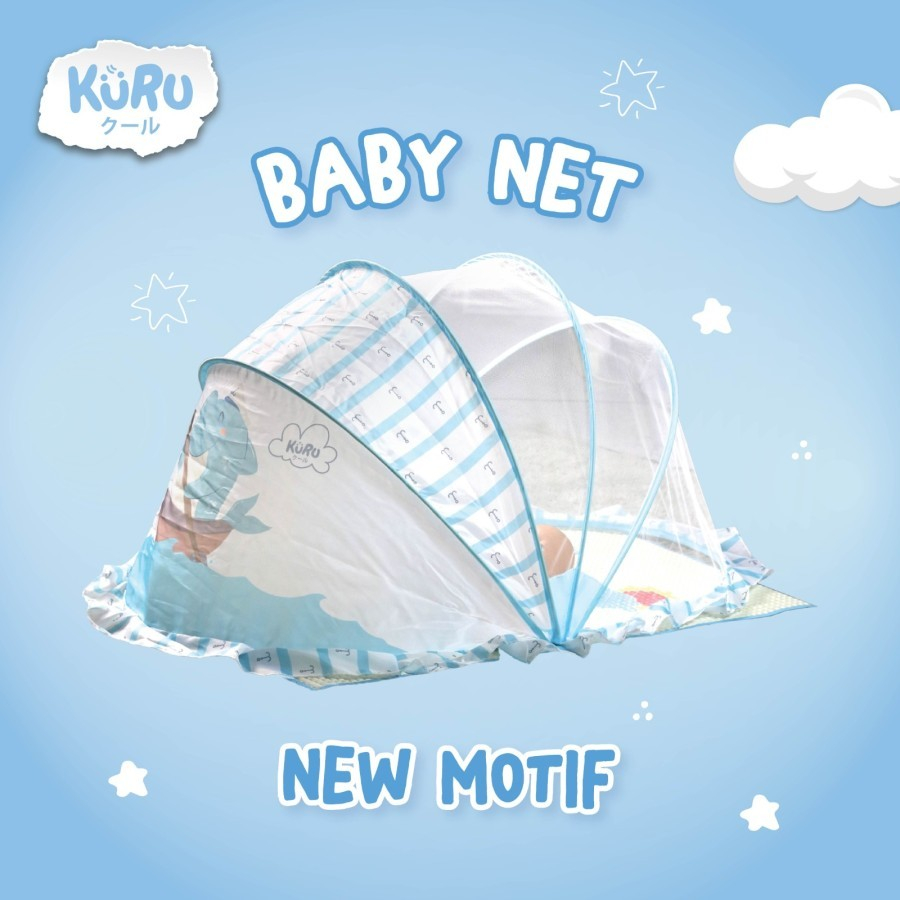KURU Baby Mosquito Net Kelambu Anti Nyamuk Tudung Lipat Kojong Bayi Newborn 0-4th Traveling Bag