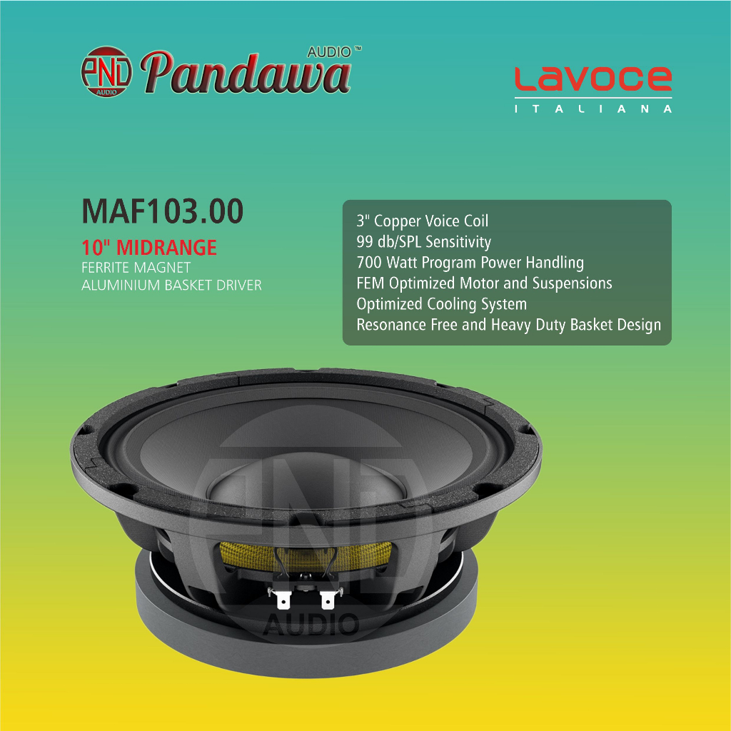 Lavoce MAF103.00 (10" Midrange) Ferrite Magnet