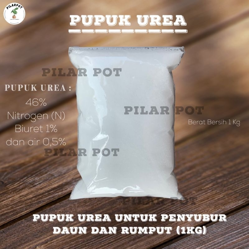 pupuk urea nitrea 46% (N) untuk penyubur daun dan rumput - PUPUK UREA 1 KG