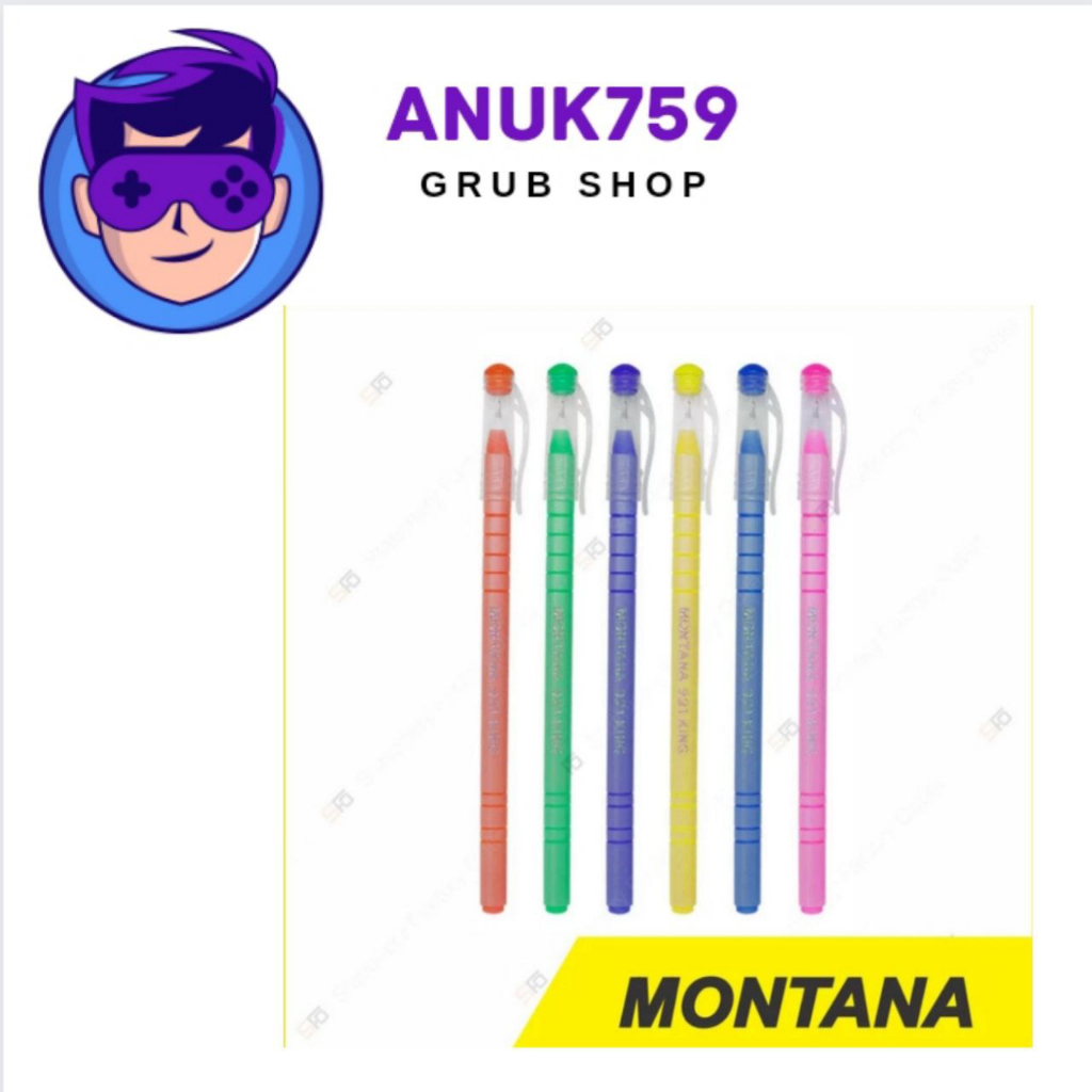 

pen ball king montana 921 0,7mm warna biru