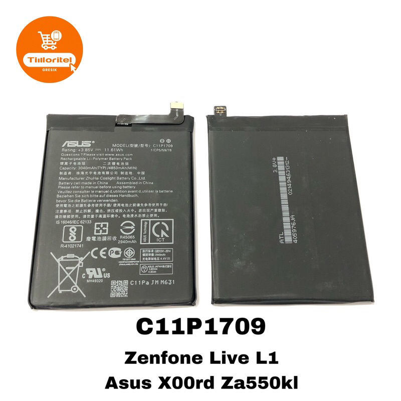 BATTERY C11P1709 ZENFONE LIVE L1 / BATERAI BATRE ASUS X00RD ZA550KL ORI