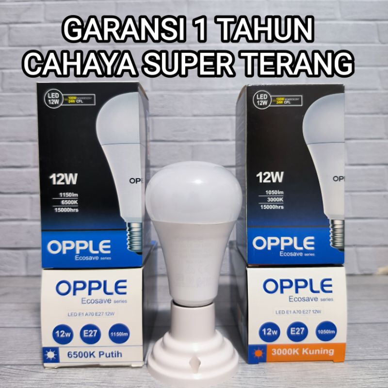 OPPLE ECOSAVE LAMPU LED BULB 5W 7W 9W 12W 14W SNI GARANSI 1 TAHUN E27 BAGUS KUALITAS TERJAMIN