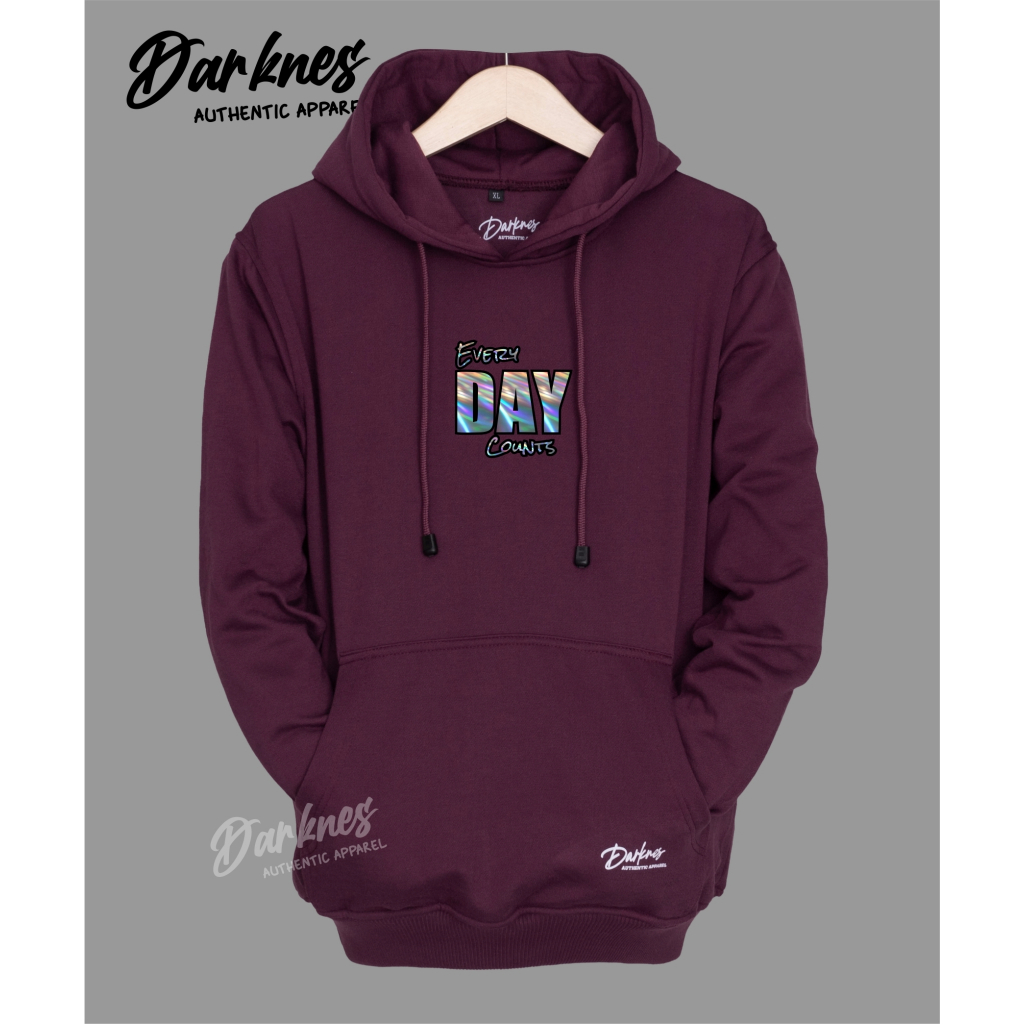 sweater hoodie pria terbaru 2023 warna maroon bahan tebal brand darkness apparel sablon simple every day hologram sweter laki laki higt quality premium sytle kekinian cod bayar ditempat lokal bandung