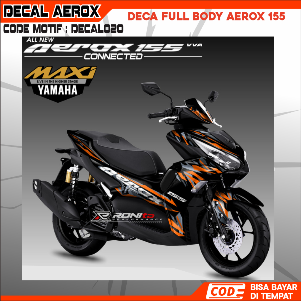 DECAL FULL BODY AEROX 155 STRIPING YAMAHA AEROX 155 STRIPING KEREN AEROX