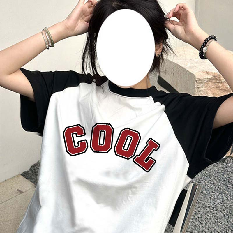 100% Katun Graphic Tee Korean Style Baju Wanita Letter Atasan Wanita Oversize Kaos Putih T-shirt