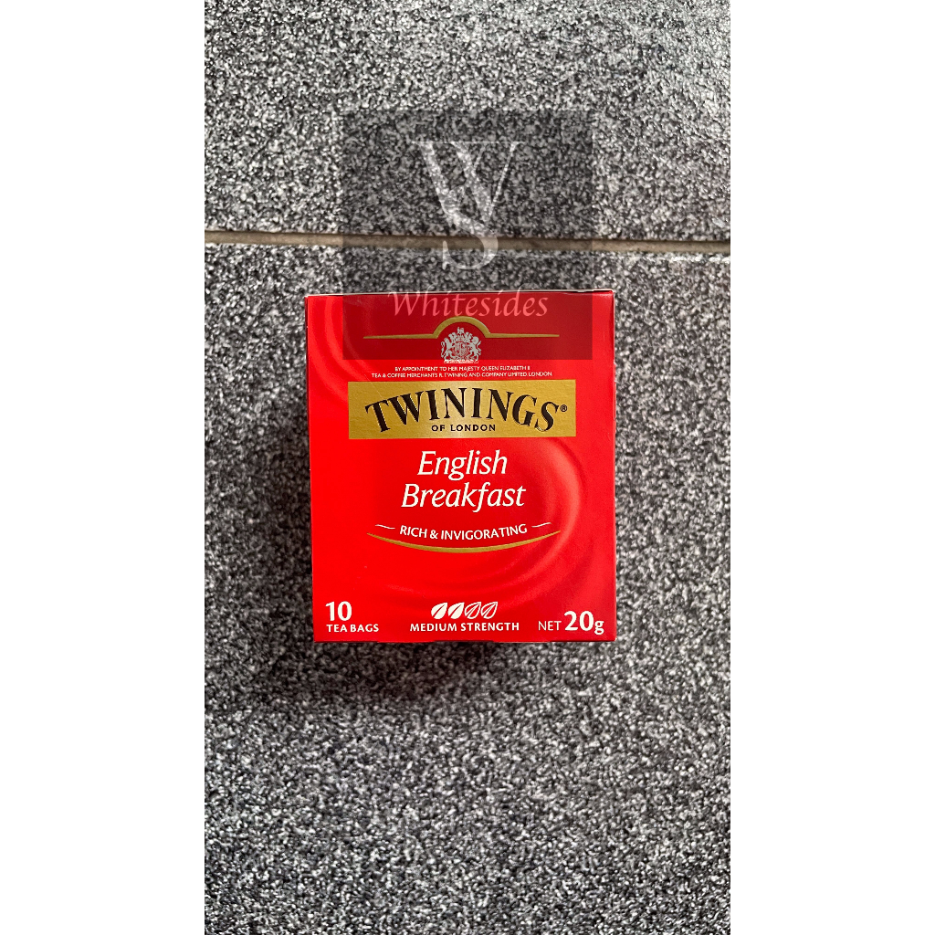 

English Breakfast - 10 Tea Bags Twinnings Twinings Australian Afternoon Pure Camomile Spearmint Spiced Apple Honey Vanilla Cranberry & Pomegranate Darjeeling Extra Strong Earl Grey Greentea Jasmine Mint Lemon Twist Ginger Orange Cinnamon Russian Caravan