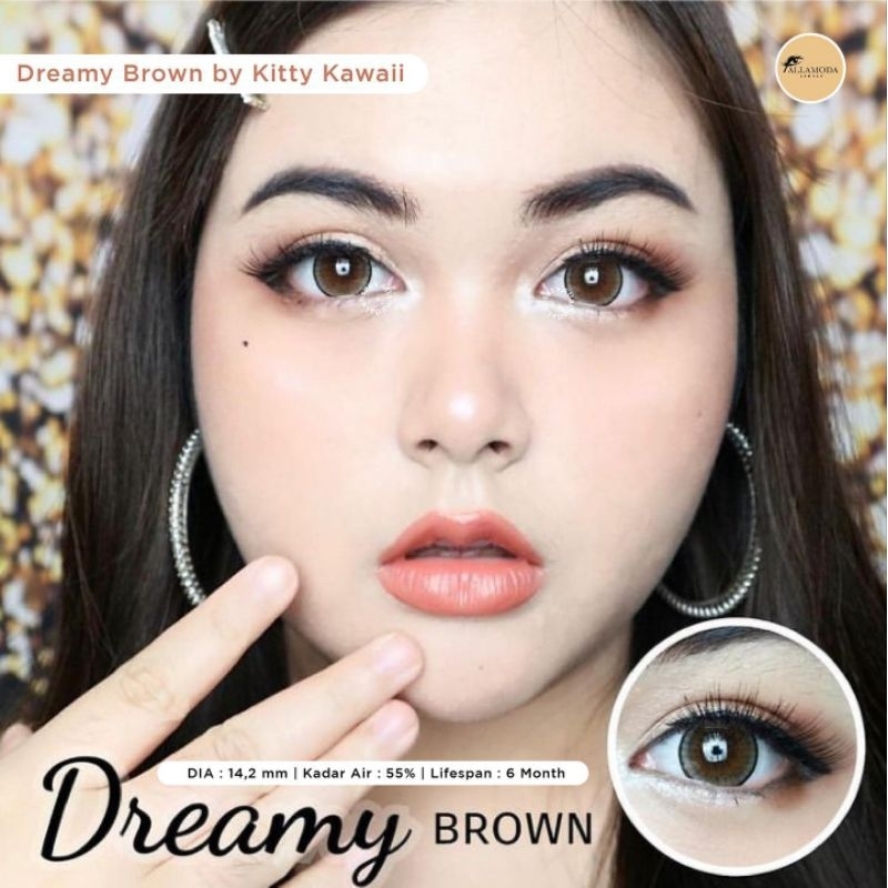 SOFTLENS DREAMY BROWN NORMAL MINUS (-0.5 s.d -10.00) ORIGINAL MADE IN KOREA