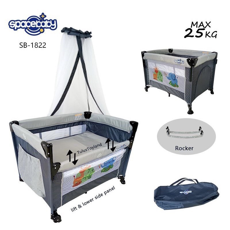 BABY BED BOX TEMPAT TIDUR BAYI SPACEBABY SB-1822 / SB1822 SB1855 Baru lahir