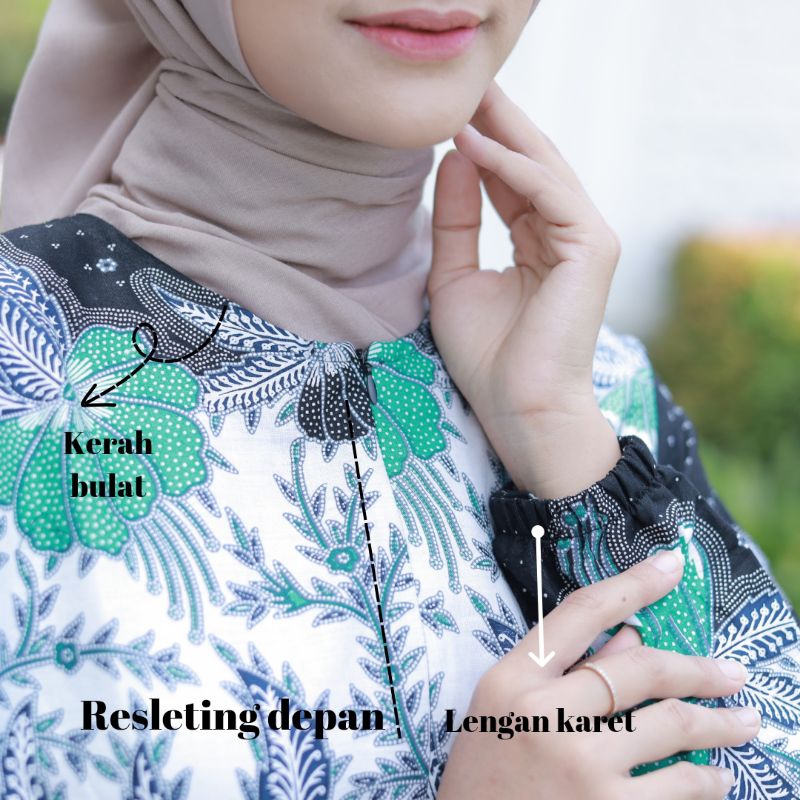 Batik wanita modern Baju batik wanita resleting depan Batik couple by batik ghania