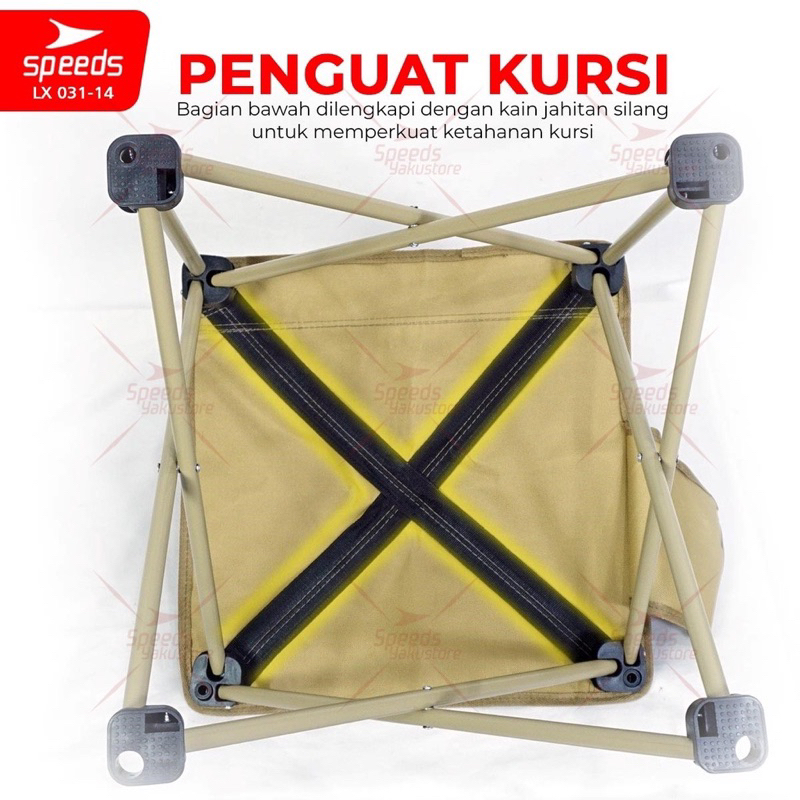 Kursi Lipat Portable Speeds muat sampai 100kg