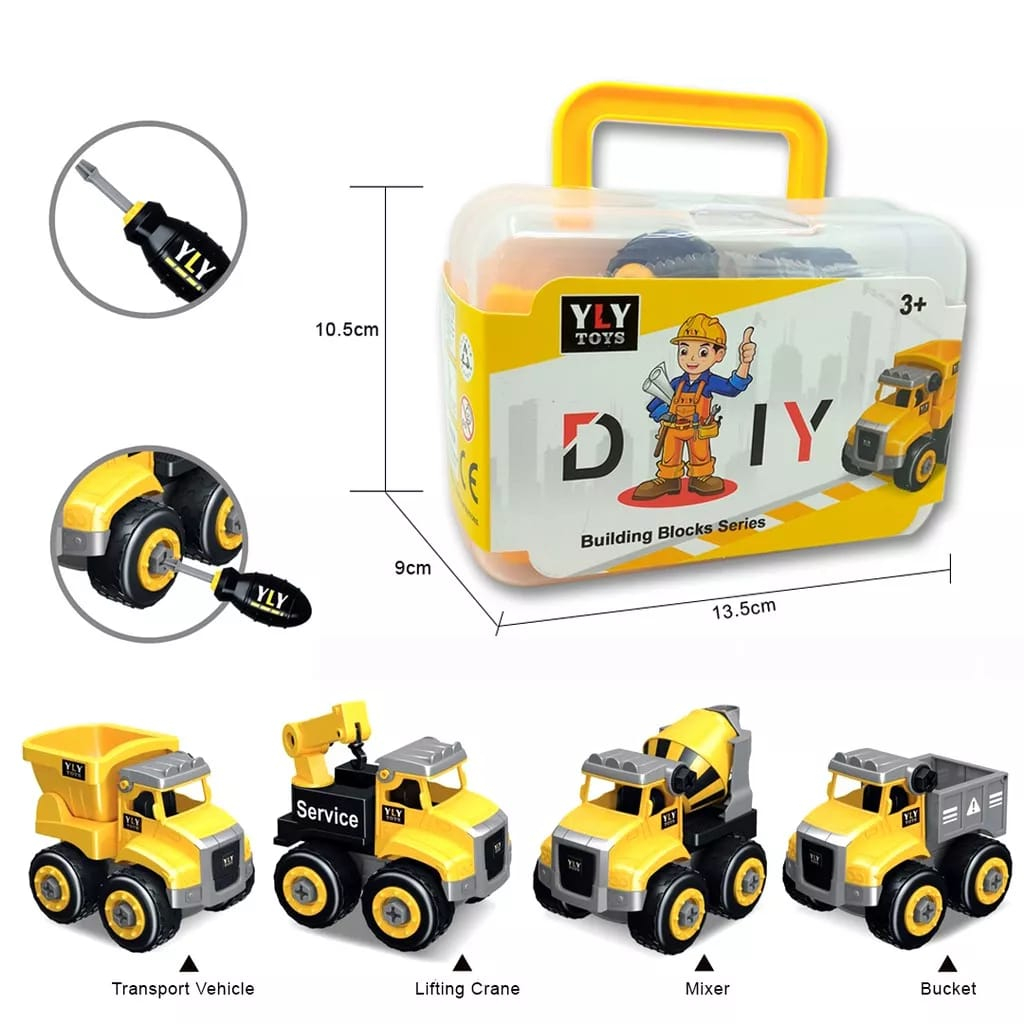 BOX DIY BUILDING BLOCKS SERIES MAINAN TRUK EDUKASI ANAK bongkar pasang mainan mobil truck mainan anak termurah 399 351