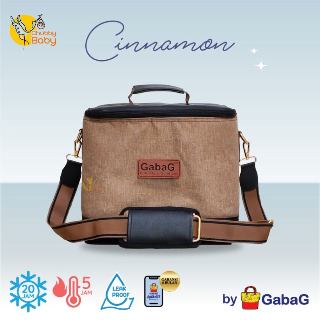 Gabag  Single Sling Series Cooler bag Cinnamon / Forest - Tas Asi