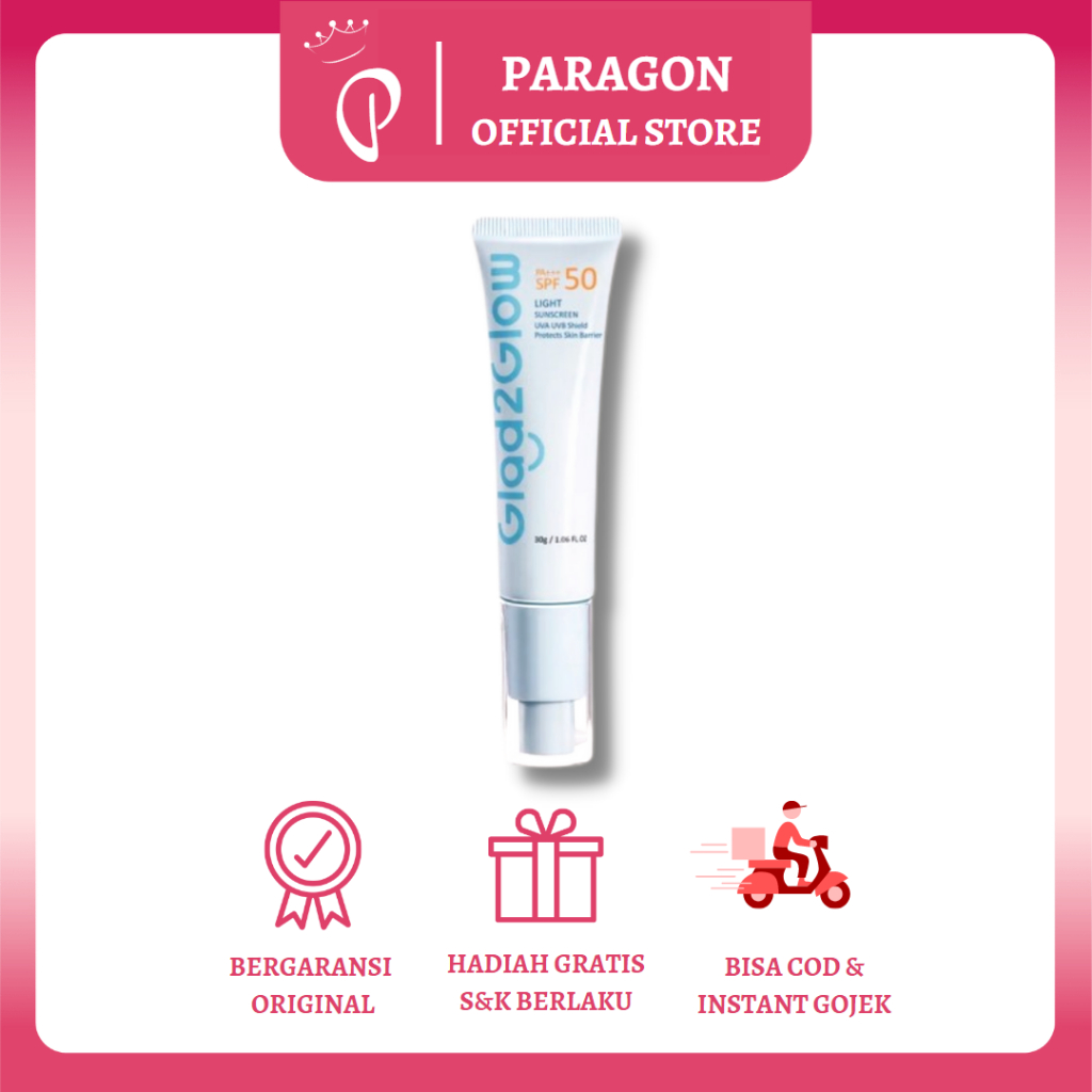 [BPOM] Glad2Glow Light Sunscreen Gel UV SPF50 PA+++ 30g