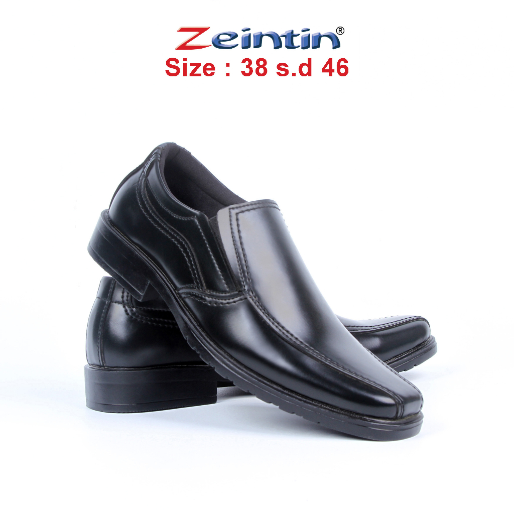 Zeintin - Sepatu Pantofel Pria Pantofel Hitam Pria Sepatu Pantopel Fantofel Kulit Sintetis Formal Original Zeintin BJ