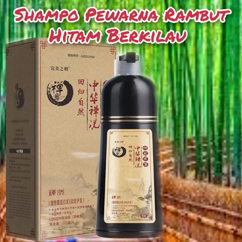 PEWARNA SHAMPO Herbal Penghilang Uban dan Rambut Putih