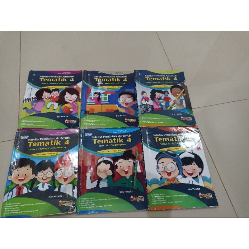 PRELOVED BUKU MEDIA PENILAIAN AUTENTIK TIGA SERANGKAI kelas 4 SD, TEMA 1 s. d 6 K13
