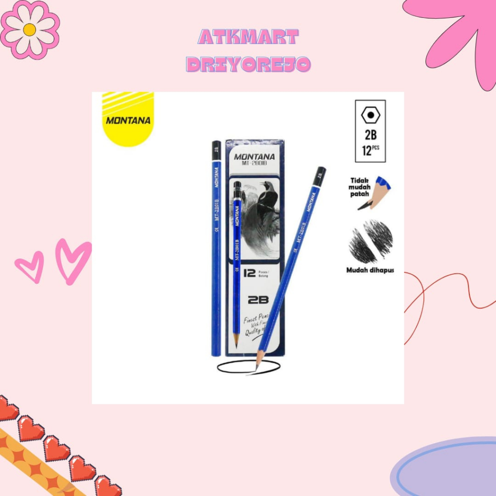 

Pensil Montana MT2B01-B 2B (12 pcs)
