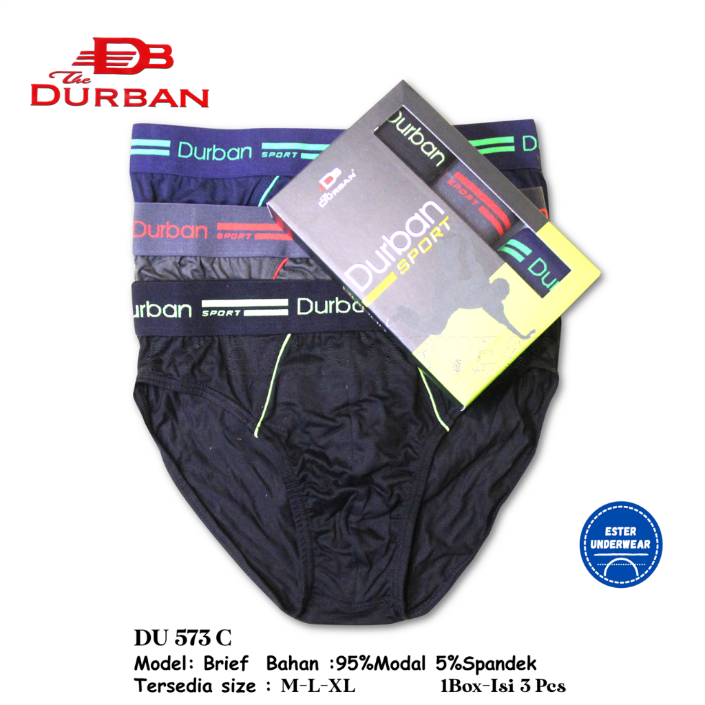 Celana Dalam Pria Dewasa Durban Sport DU 573C Isi 3Pcs/Pack