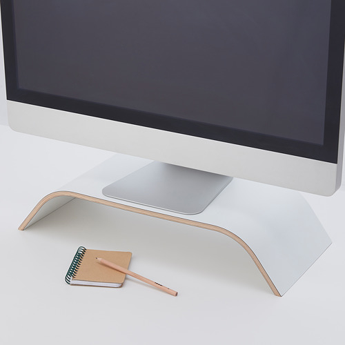 Stand meja monitor putih IKEA sigfinn