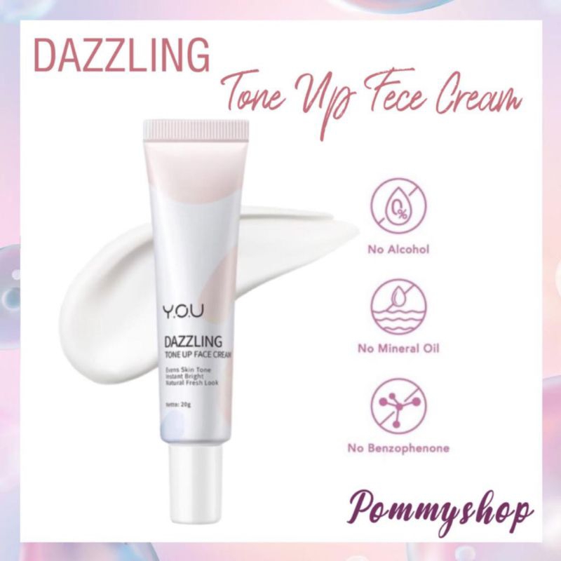 Kosmetik You Dazzling Tone Up Face Cream / Krim Wajah 20gr