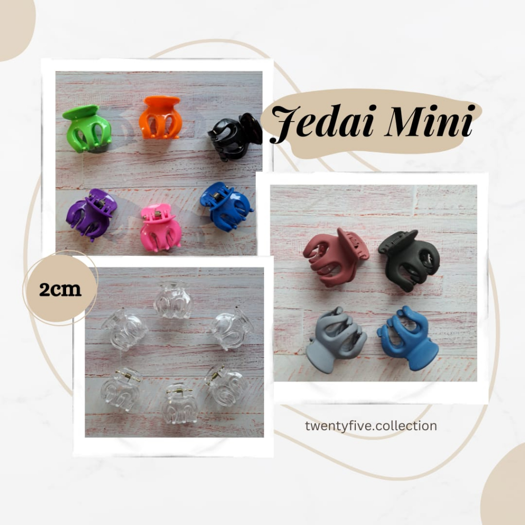 Jedai Mini 2cm / Jepit Poni Kecil / Jepitan Rambut Mini