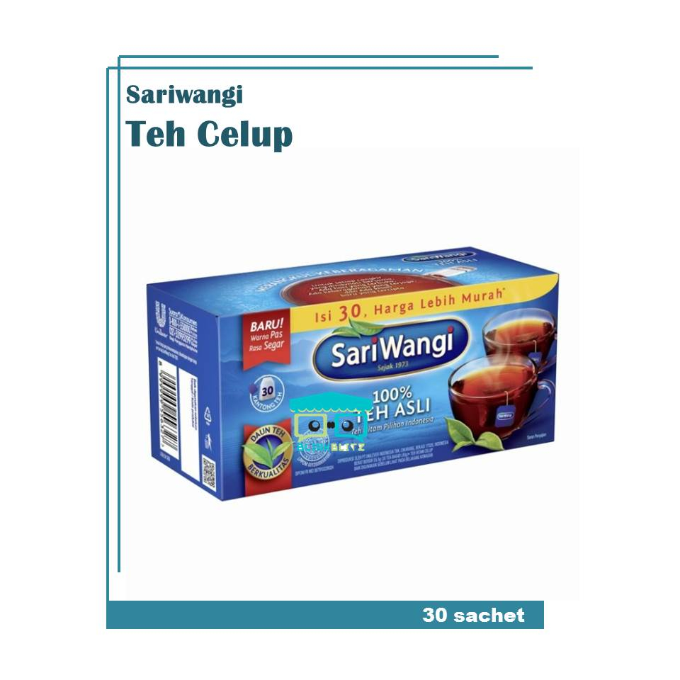 PROMO BOX Teh Celup Sariwangi Isi 30 Tea Bag Kantong Teh Sari Wangi