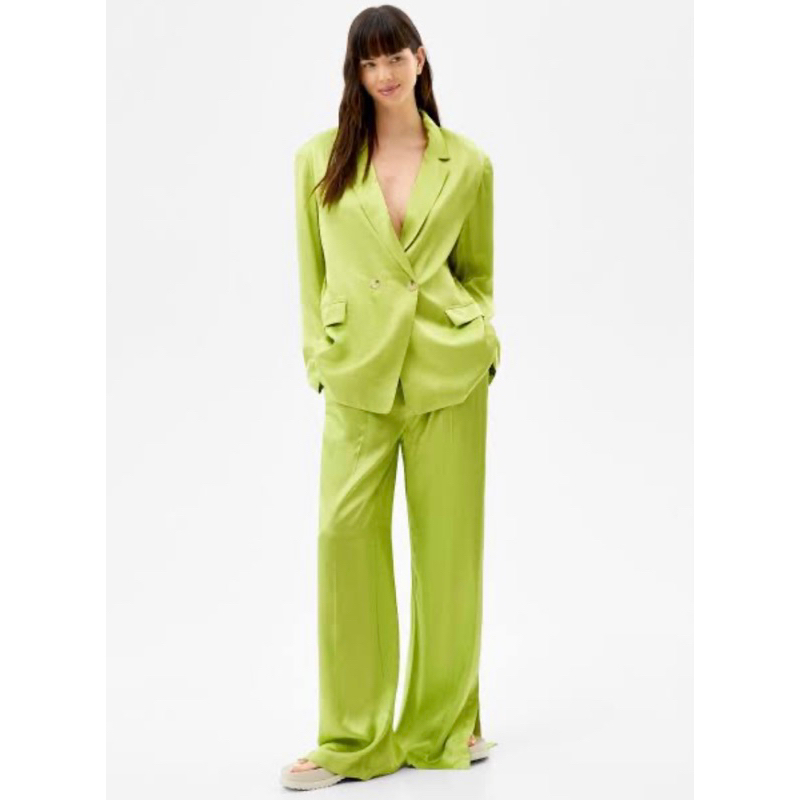 Flowing satin blazer bershka original